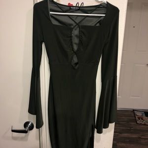 Olive green dress